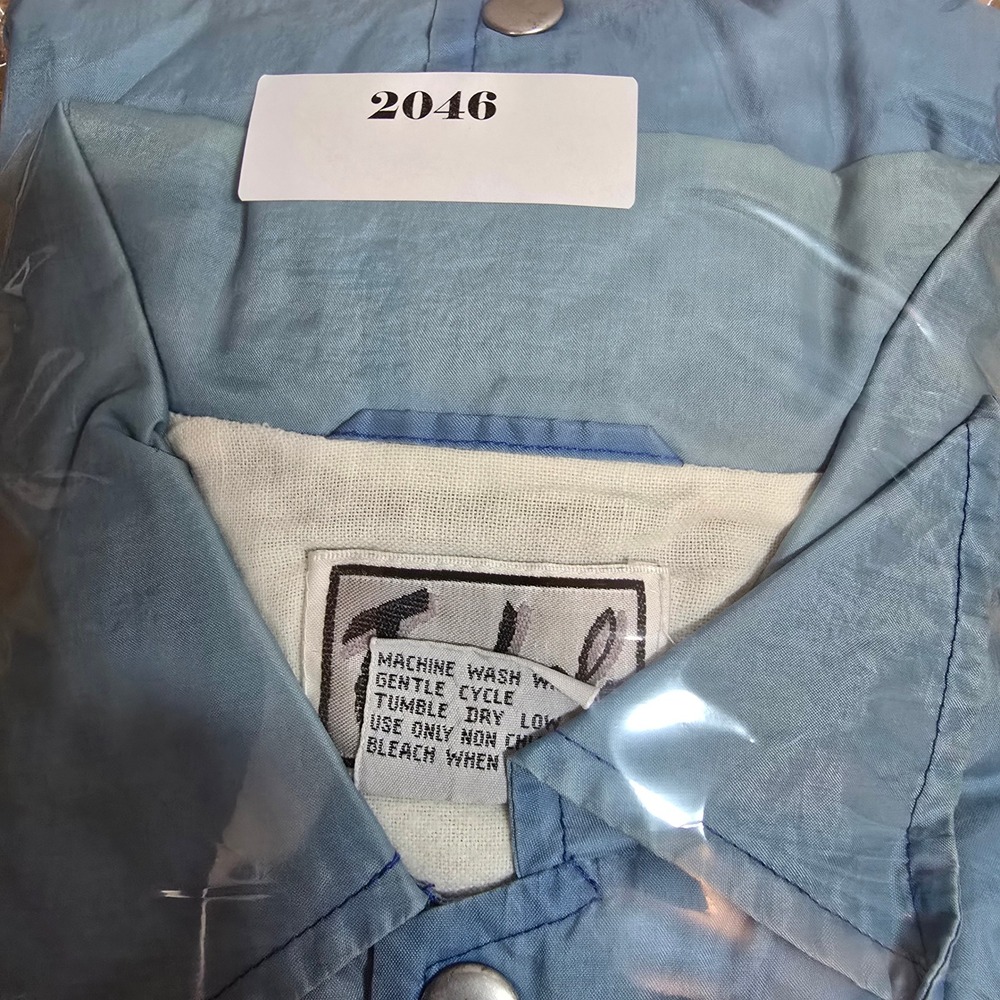 Vintage Farah Fifth Avenue Blue Coaches Jacket Nylon Windbreaker Large RN 71953 - Picture 8 of 8
